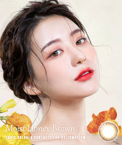 Moist Honey Brown (Toric) Colored Contact Lenses - Silicone Hydrogel