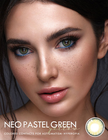 Neo Pastel Yellow Green (Hyperopia) Colored Contact Lenses