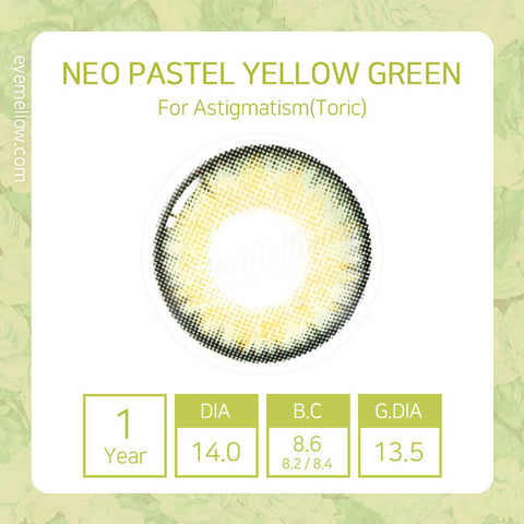 Neo Pastel Yellow Green (Toric) Colored Contact Lenses