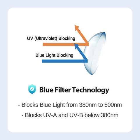 [1Day] Anti-Blue 405 Comfort 1-DAY Clear Contact Lenses (10Lenses)