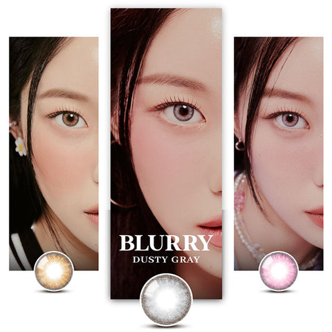 [Monthly] Blurry Dusty Gray Colored Contact Lenses - 2pairs