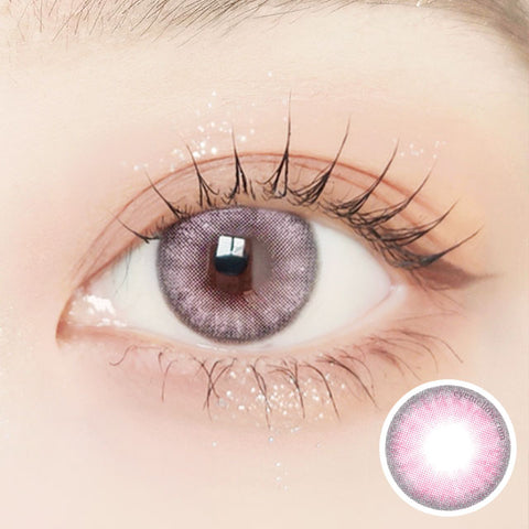 [Monthly] Blurry Powder Pink Colored Contact Lenses - 2pairs