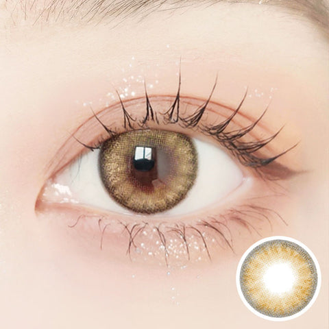 [Monthly] Blurry Sandy Brown Colored Contact Lenses - 2pairs