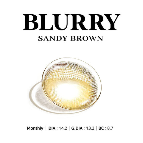 [Monthly] Blurry Sandy Brown Colored Contact Lenses - 2pairs