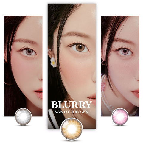 [Monthly] Blurry Sandy Brown Colored Contact Lenses - 2pairs