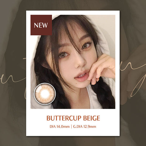 [Monthly] Buttercup Beige Colored Contact Lenses - 2pairs