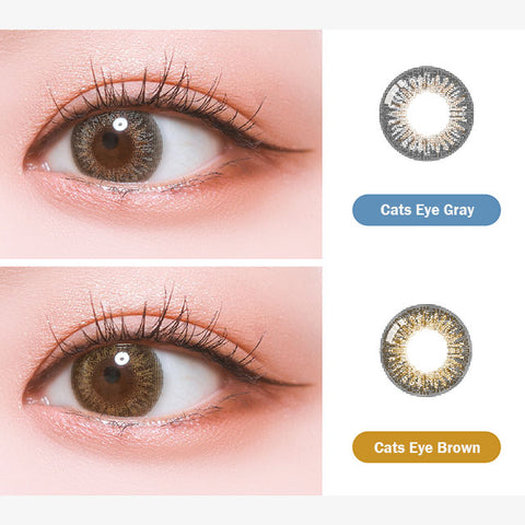[Monthly] Anti-Blue 405 Cats Eye Gray Colored Contact Lenses