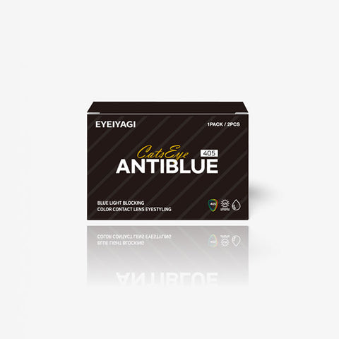 [Monthly] Anti-Blue 405 Cats Eye Gray Colored Contact Lenses