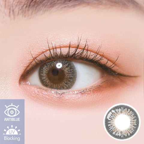 [Monthly] Anti-Blue 405 Cats Eye Gray Colored Contact Lenses