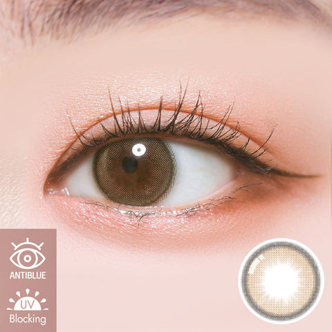 [Monthly] Anti-Blue 405 Color Pop Brown Colored Contact Lenses