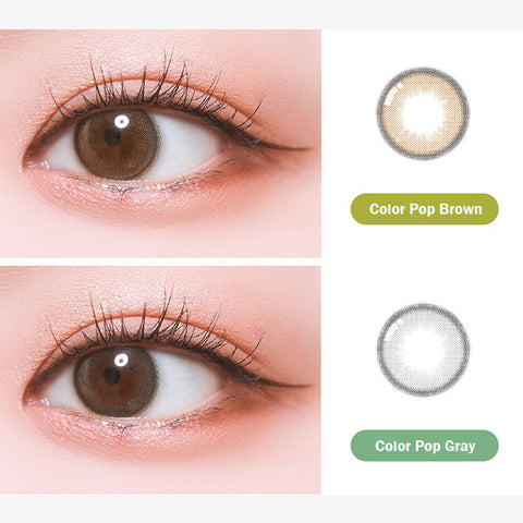 [Monthly] Anti-Blue 405 Color Pop Brown Colored Contact Lenses