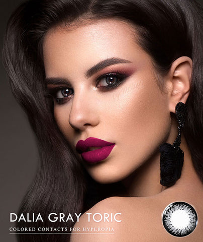 Dalia Gray (Hyperopia) Colored Contact Lenses