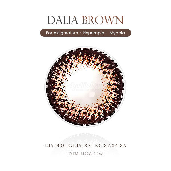 Dalia Brown Coloured Toric Lenses for Astigmatism Hyperopia NeoVision DaliExtra2 Best Korean Colored Contacts Eyemellow