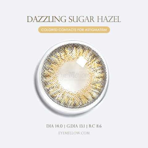 [Yearly] Dazzling Sugar Hazel (Toric) Colored Contact Lenses