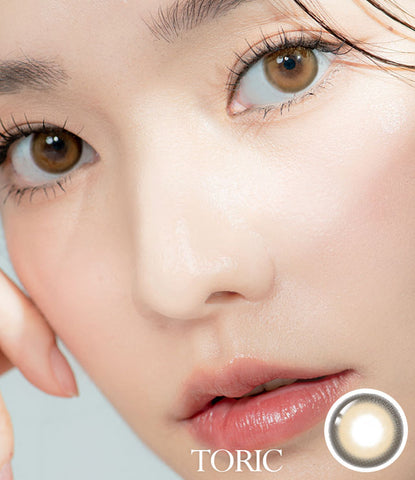 [Yearly] Cuddling Brown (Toric) Colored Contact Lenses - Silicone Hydrogel