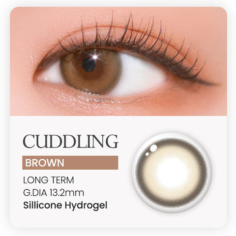 [Yearly] Cuddling Brown (Toric) Colored Contact Lenses - Silicone Hydrogel