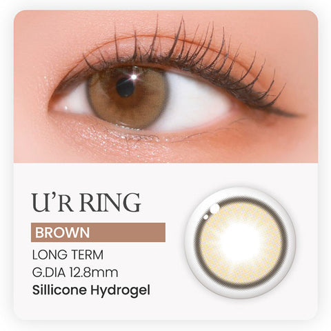 [Yearly] U'r Ring Brown (Toric) Colored Contact Lenses - Silicone Hydrogel
