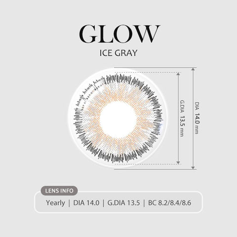 [Yearly] Glow Ice Gray (Hyperopia) Colored Contact Lenses
