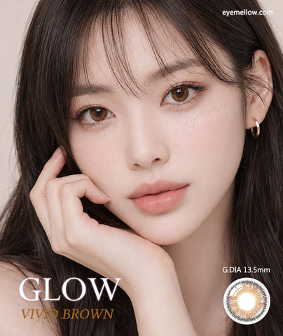 [Yearly] Glow Vivid Brown (Hyperopia) Colored Contact Lenses