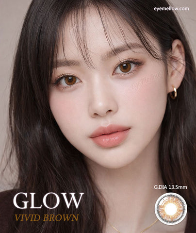 Glow Vivid Brown Colored Contact Lenses