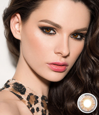 [Yearly] Glow Vivid Brown (Hyperopia) Colored Contact Lenses