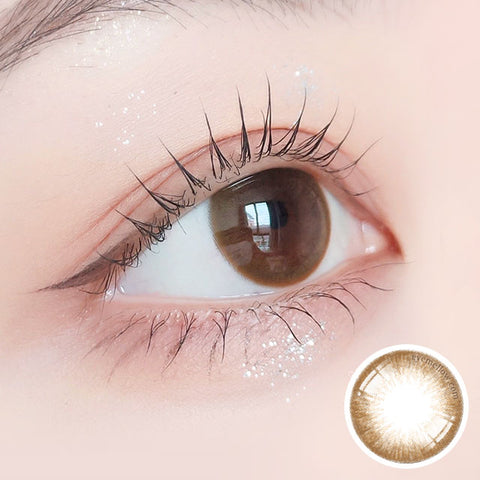 [Monthly] Iwwiny Brown Colored Contact Lenses - Silicone hydrogel
