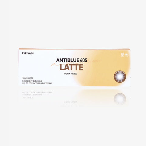 [1Day] Anti-Blue 405 Latte Hazel Colored Contact Lenses (10Lenses)