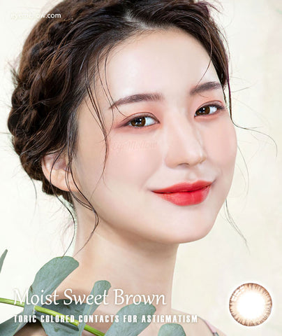 Moist Sweet Brown Colored Contact Lenses - Silicone Hydrogel