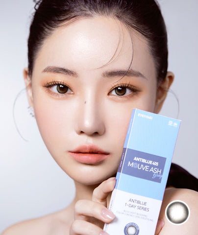 [1Day] Anti-Blue 405 Mouve Ash Gray Colored Contact Lenses (10Lenses)
