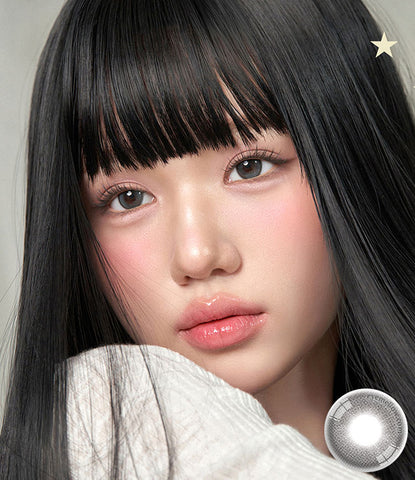 [Monthly] Mui Charcoal Black Colored Contact Lenses (2 Pairs)