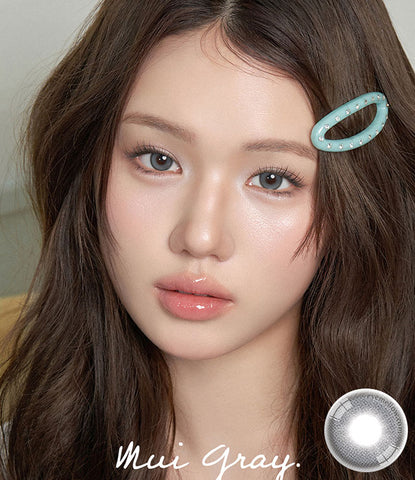 [Monthly] Mui Gray Colored Contact Lenses (2 Pairs)