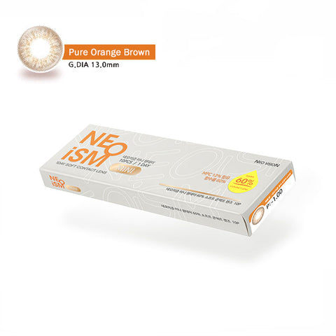 [1Day] NEOiSM Pure Orange Brown Colored Contact Lenses (10Lenses)