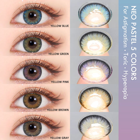 Neo Pastel Yellow Brown (Toric) Colored Contact Lenses
