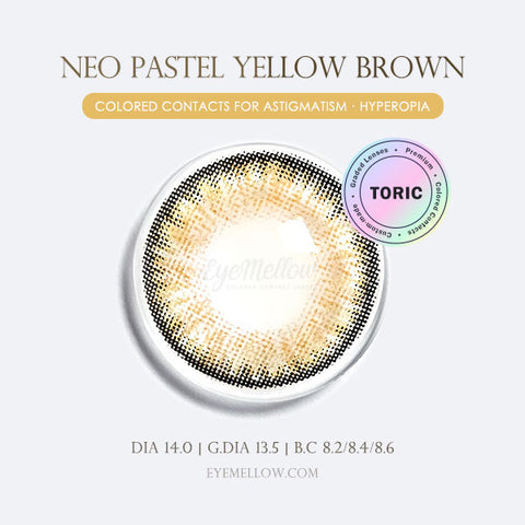 [Yearly] Neo Pastel Yellow Brown (Toric) Colored Contact Lenses