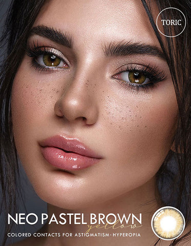 [Yearly] Neo Pastel Yellow Brown (Toric) Colored Contact Lenses