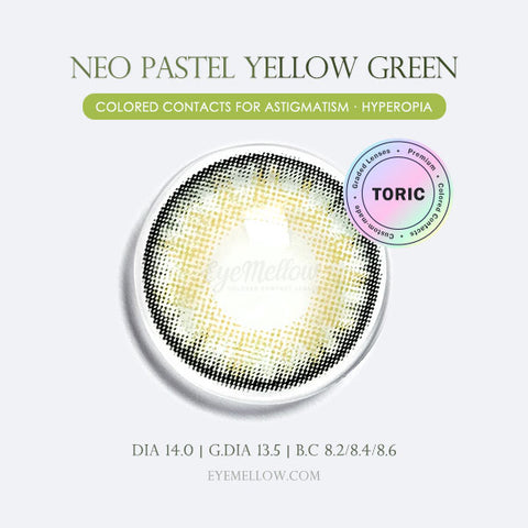 [Yearly] Neo Pastel Yellow Green (Toric) Colored Contact Lenses