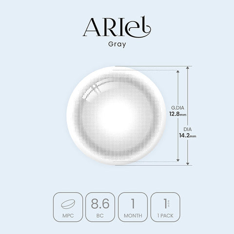 [Monthly] i-SHA Oriana Ariel Gray Colored Contact Lenses