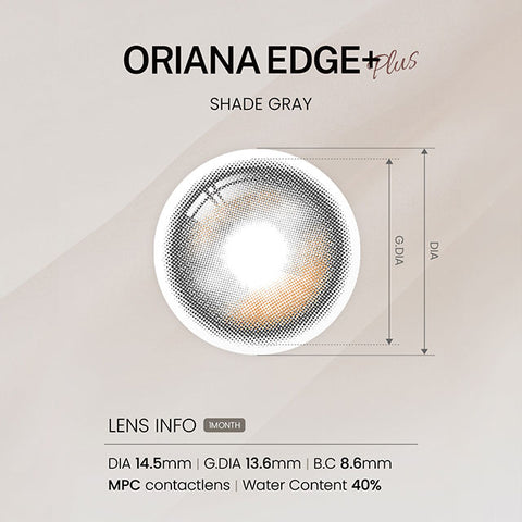 [Monthly] i-SHA Oriana Edge+ Gray Colored Contact Lenses