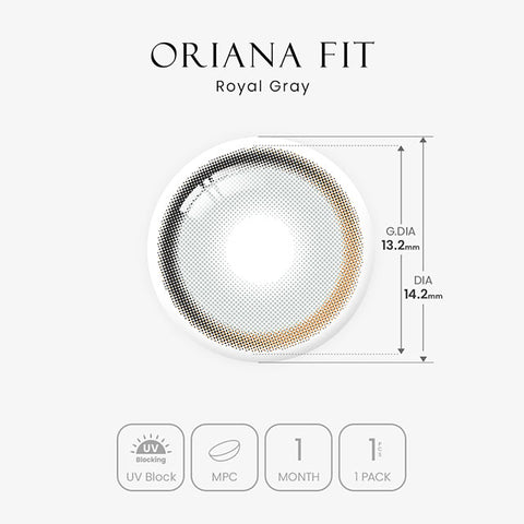 [Monthly] i-SHA Oriana Fit Royal Gray Colored Contact Lenses