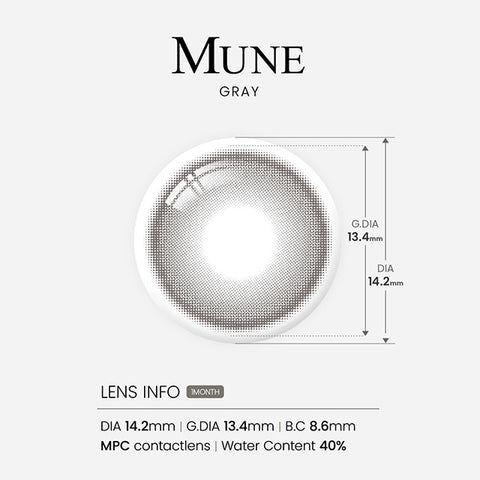 [Monthly] i-SHA Oriana Mune Gray Colored Contact Lenses