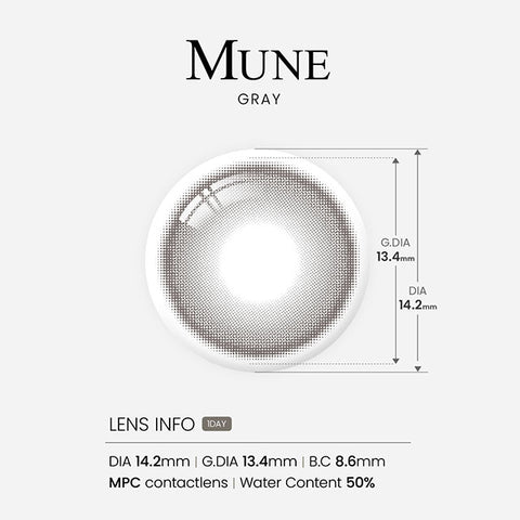 [1Day] i-SHA Oriana Mune Gray Colored Contact Lenses