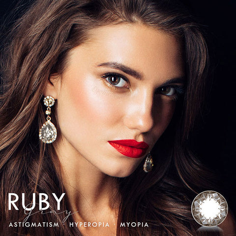 Ruby Gray (Hyperopia) Colored Contact Lenses