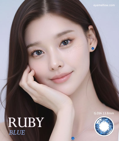Ruby Blue Colored Contact Lenses