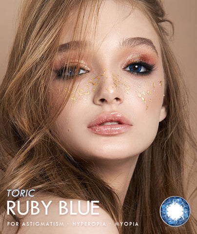 [Yearly] Ruby Blue (Toric) Colored Contact Lenses