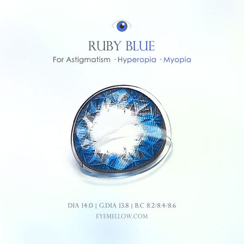 Ruby Blue Colored Contact Lenses