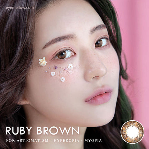 Ruby Brown (Hyperopia) Colored Contact Lenses