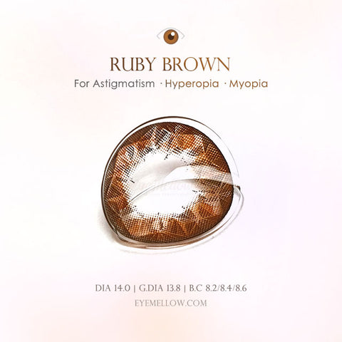 [Yearly] Ruby Brown (Toric) Colored Contact Lenses