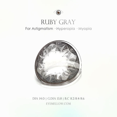 Ruby Gray (Hyperopia) Colored Contact Lenses