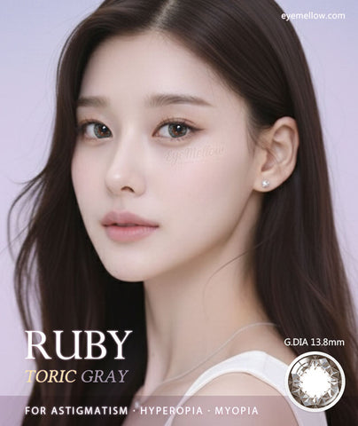 [Yearly] Ruby Gray (Toric) Colored Contact Lenses