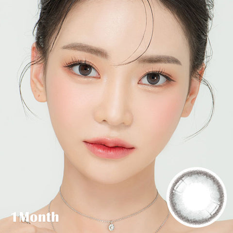 [Monthly] School Ring Gray Colored Contact Lenses